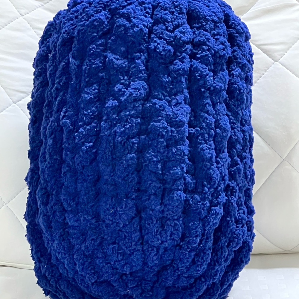 Cozy Blue Textured Pillow
